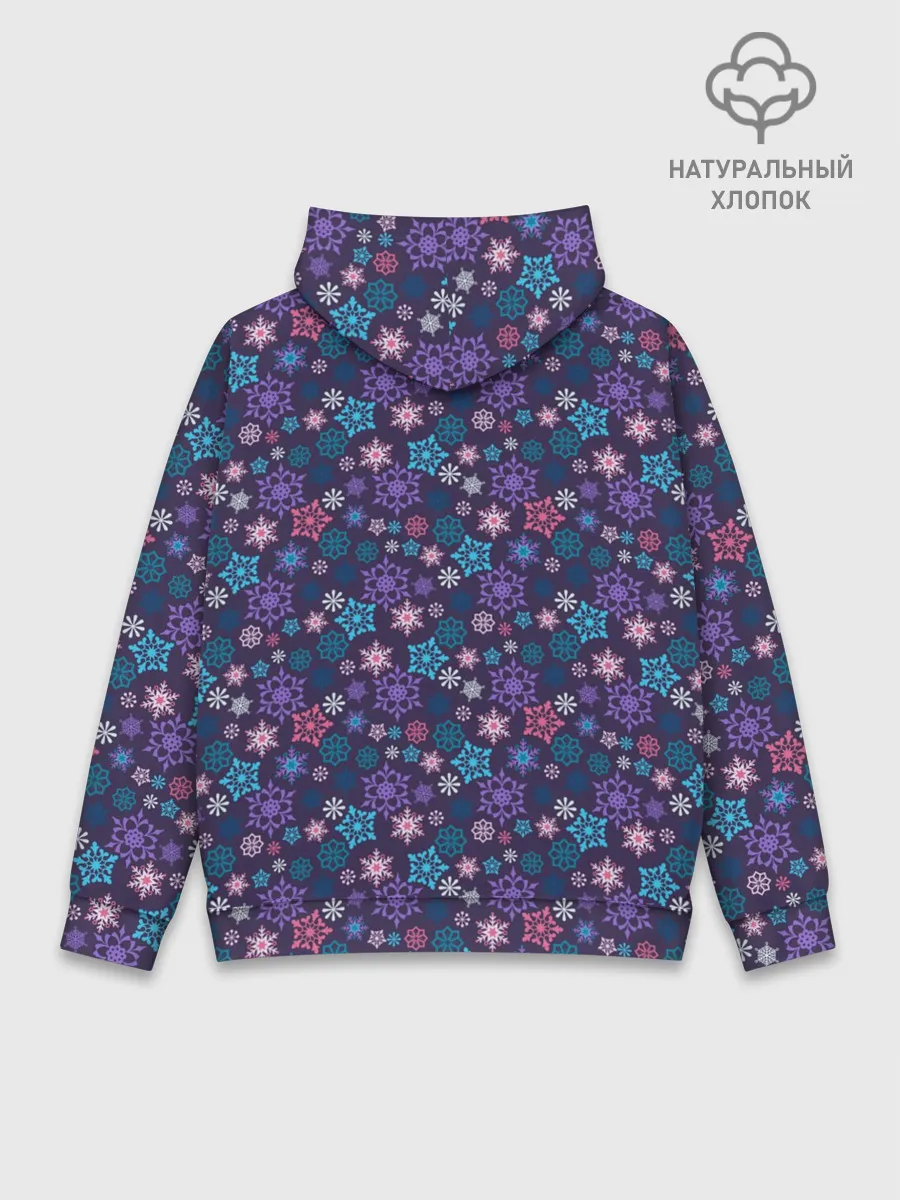 Худи мужской база хлопок / Снежные Узоры