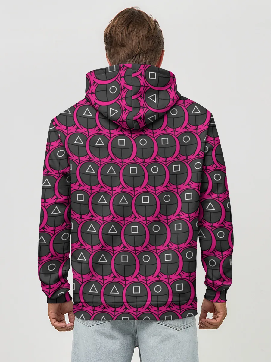 Худи мужской база хлопок / ИГРА В КАЛЬМАРА, МНОГО СТРАЖНИКОВ