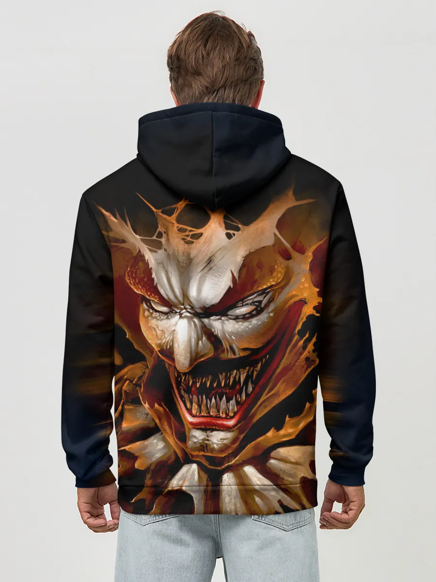 Худи мужской база хлопок / Улыбка смерти в Хэллоуин