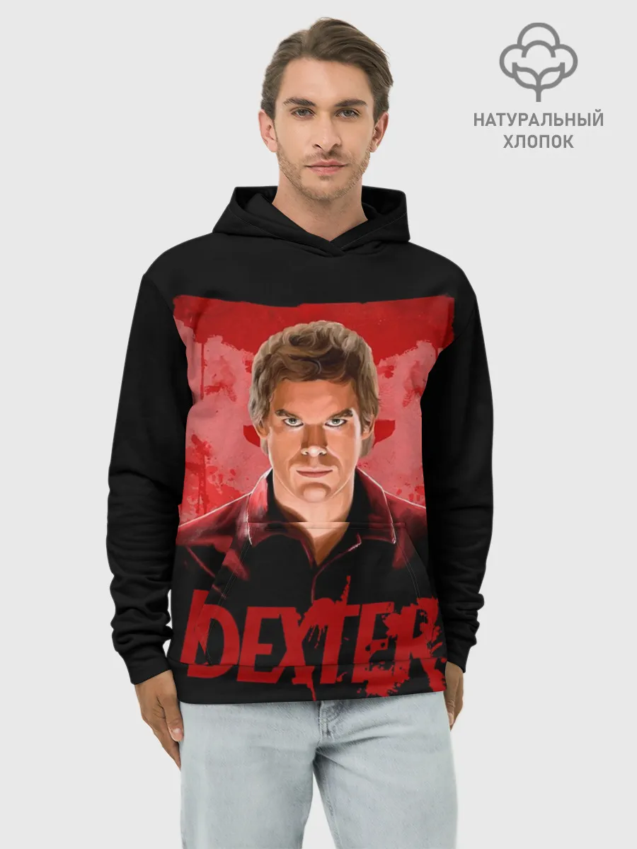 Худи мужской база хлопок / Dexter Декстер портрет постер