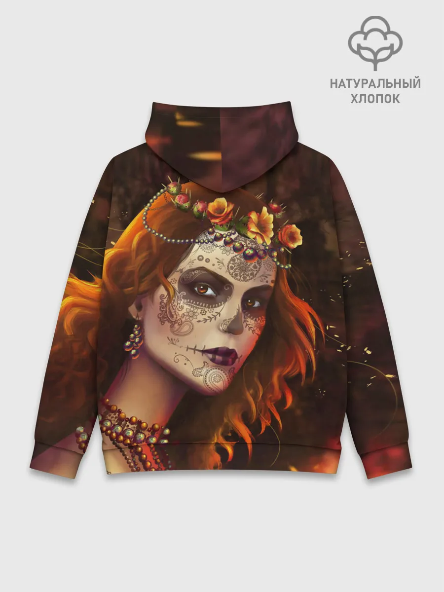 Худи мужской база хлопок / Рыжая Ведьма с розами