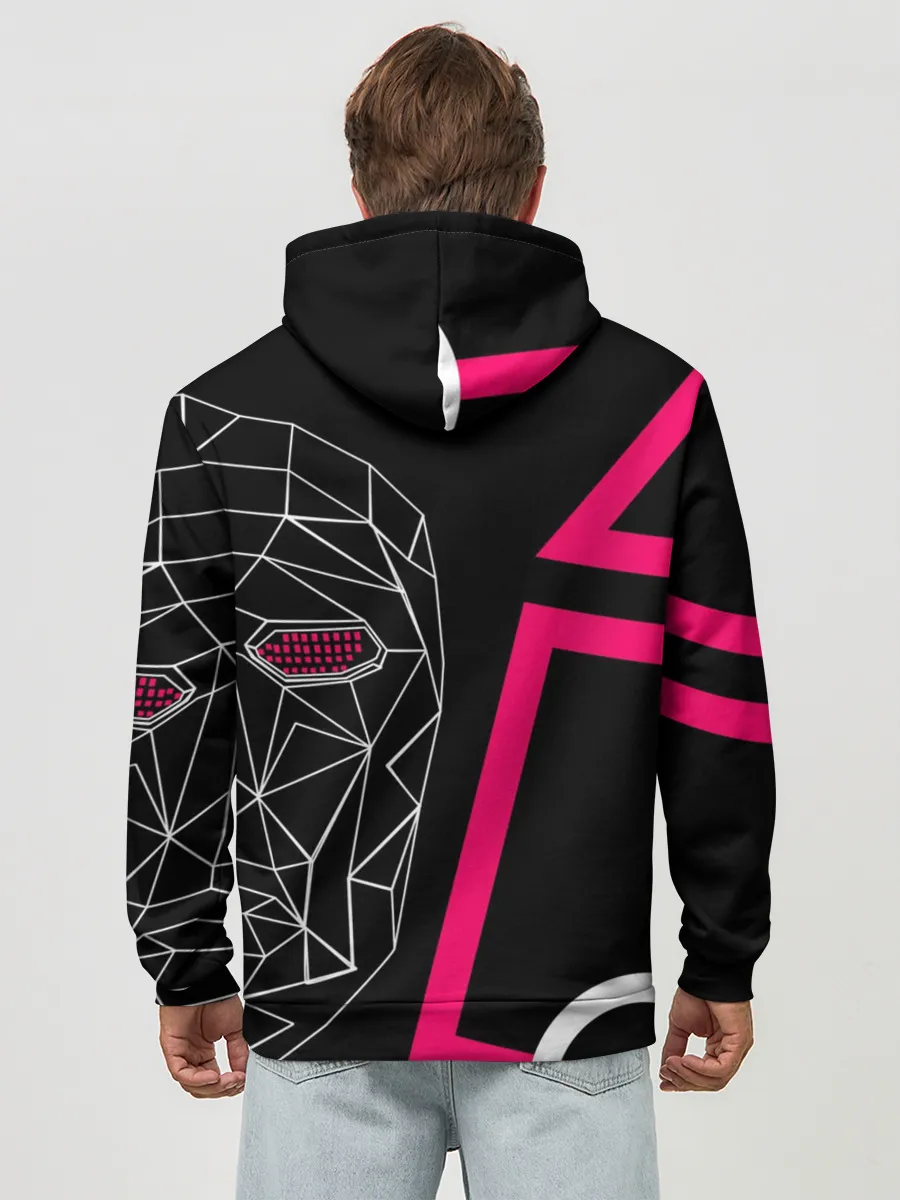 Худи мужской база хлопок / Игра в кальмара - маска Ведущего