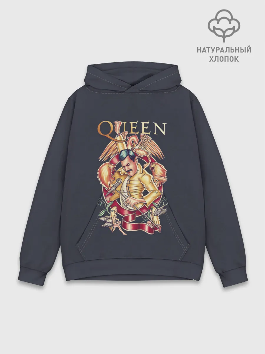 Худи мужской база хлопок / Queen - Фредди Меркьюри