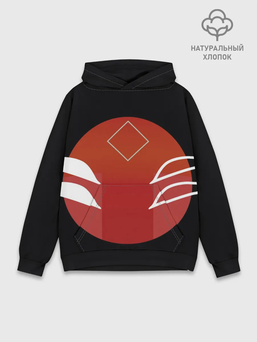 Худи мужской база хлопок / Японская лисица