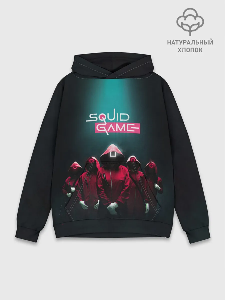 Худи мужской база хлопок / Беспощадный Кальмар