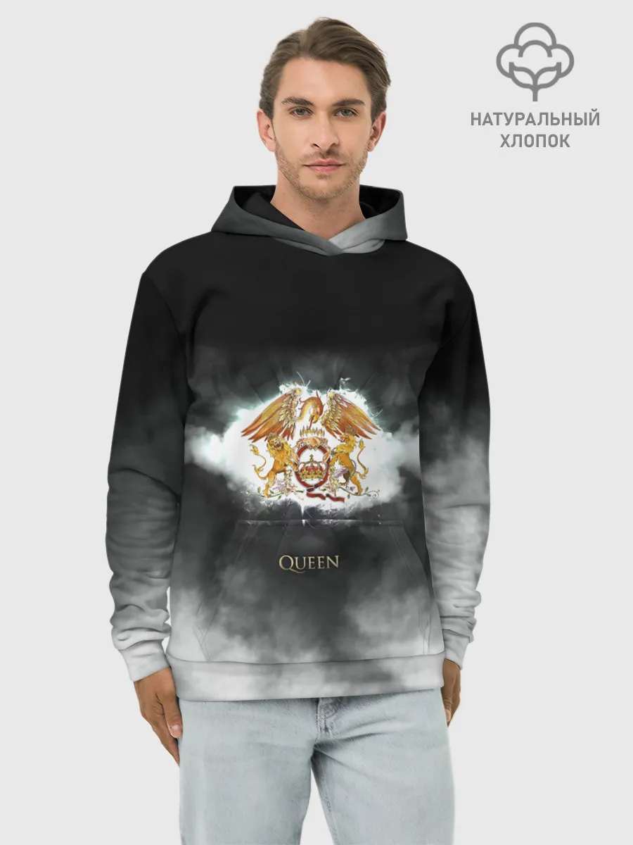 Худи мужской база хлопок / Логотип группы Queen