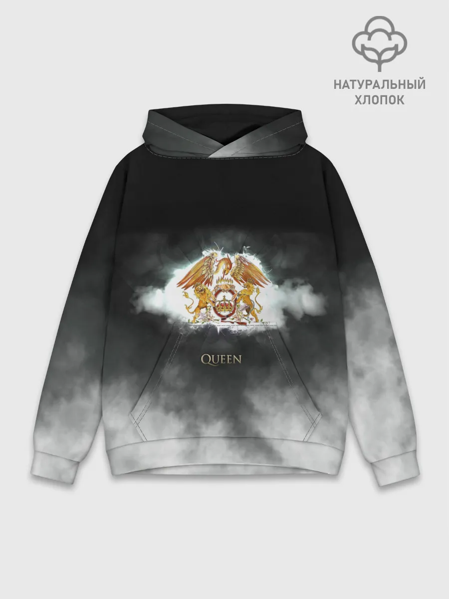 Худи мужской база хлопок / Логотип группы Queen