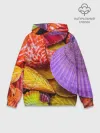 Худи мужской база хлопок / Разноцветные ракушки multicolored seashells