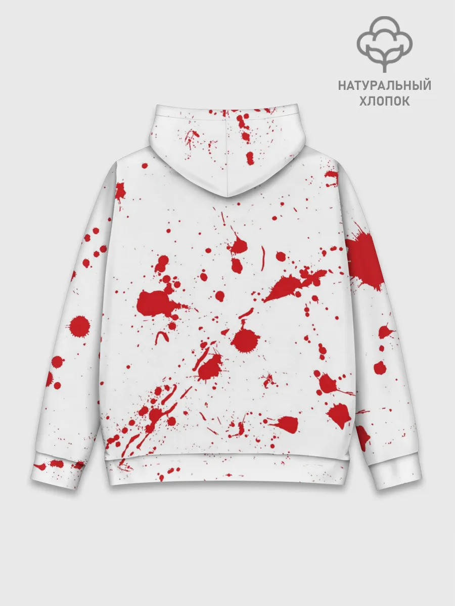 Худи мужской база хлопок / Dexter logo Декстер брызги крови