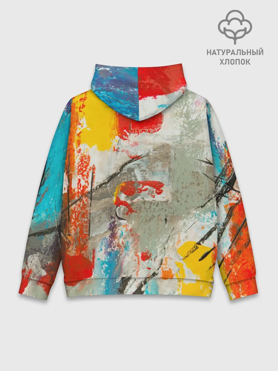 Худи мужской база хлопок / Буйство красок 3D