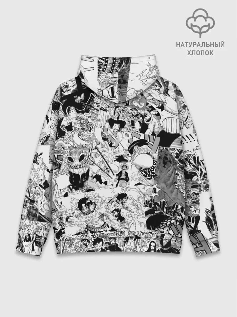 Худи мужской база хлопок / One Piece Манга страницы