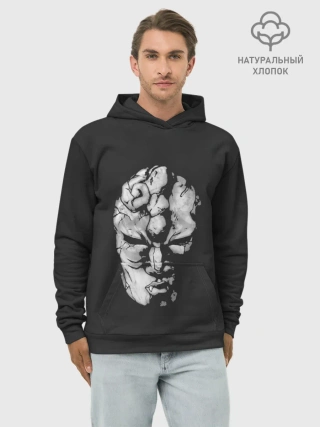Худи мужской база хлопок / Каменная маска Джо Джо