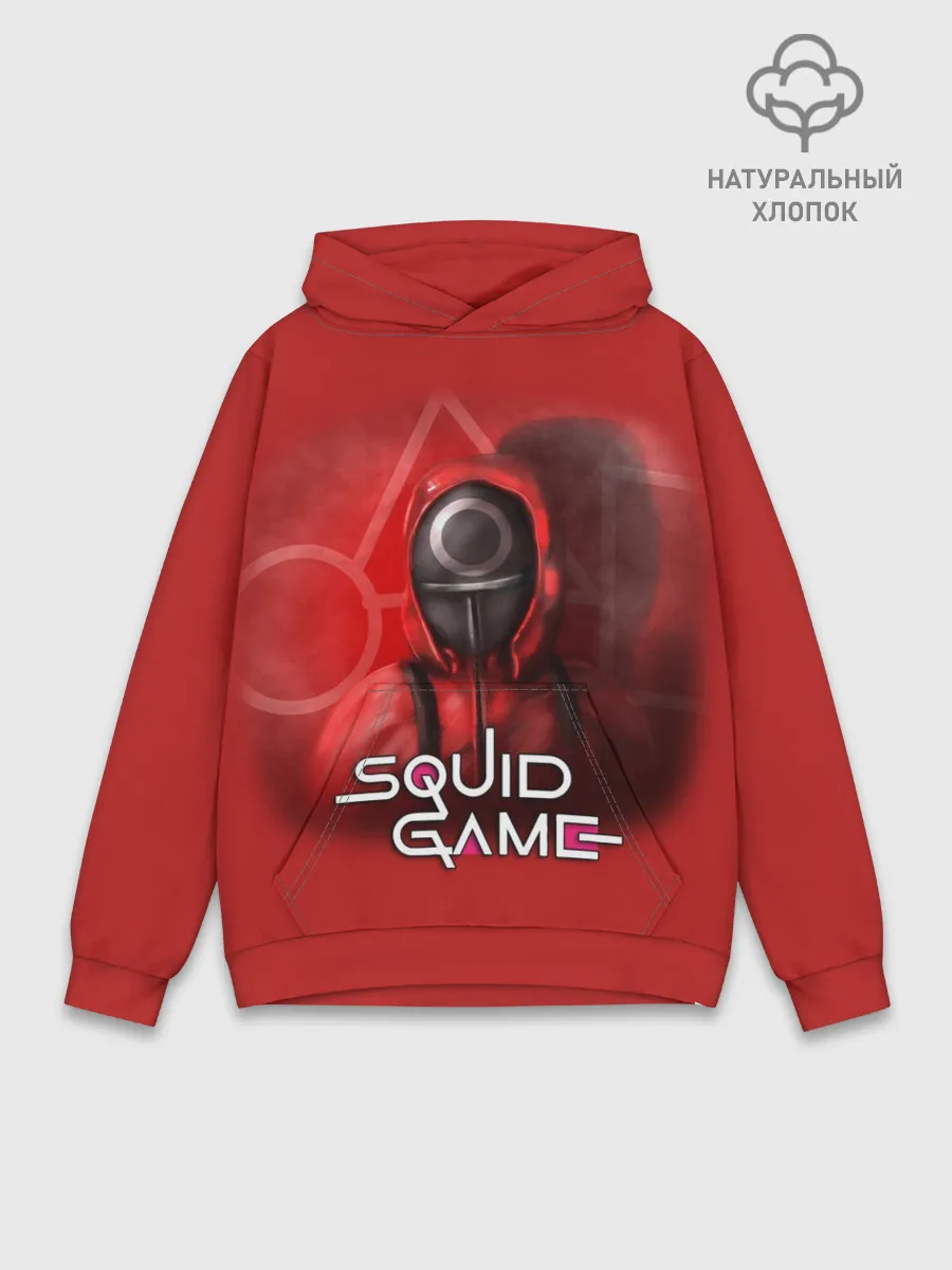 Худи мужской база хлопок / ИГРА В КАЛЬМАРА | КРУГ