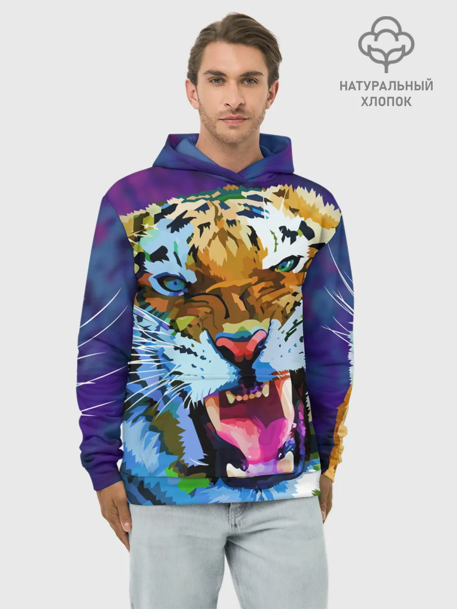 Худи мужской база хлопок / Рычащий Шархан