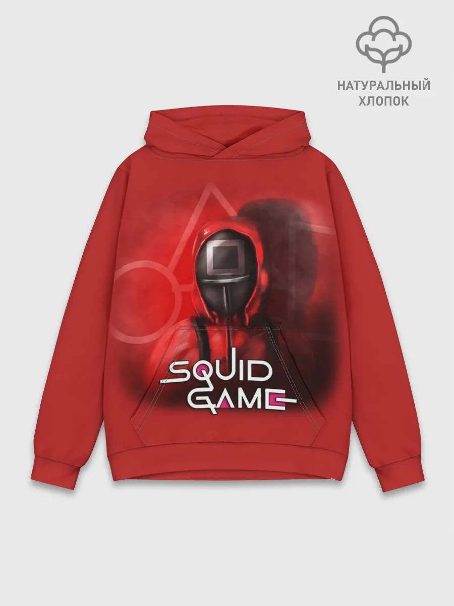 Худи мужской база хлопок / ИГРА В КАЛЬМАРА | КВАДРАТ