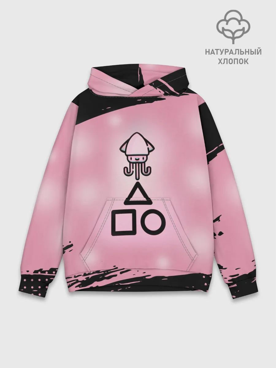 Худи мужской база хлопок / МИЛЫЙ КАЛЬМАР | ТРЕУГОЛЬНИК КВАДРАТ КРУГ