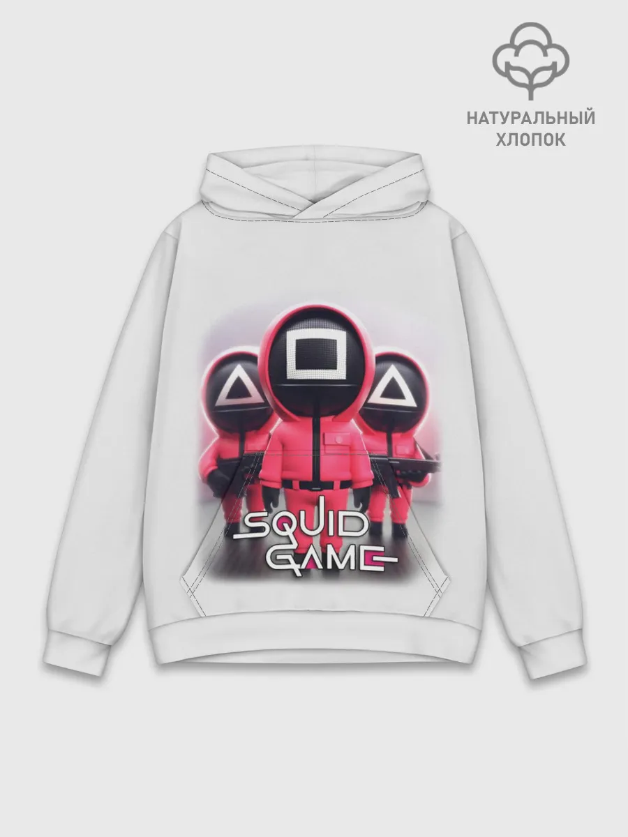 Худи мужской база хлопок / SQUID GAME СОТРУДНИКИ | ИГРА В КАЛЬМАРА
