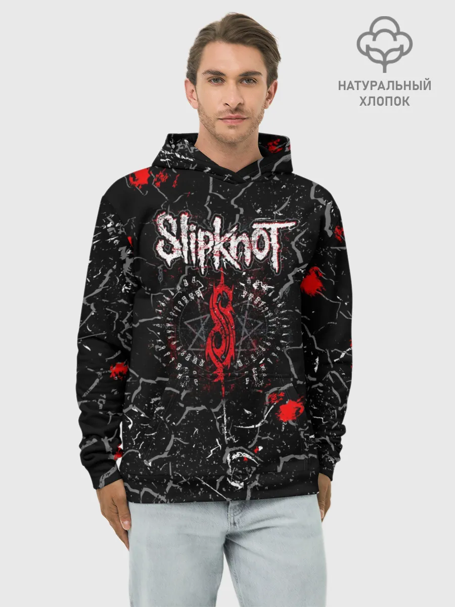 Худи мужской база хлопок / Slipknot Rock | Слипкнот Музыка Рок Гранж