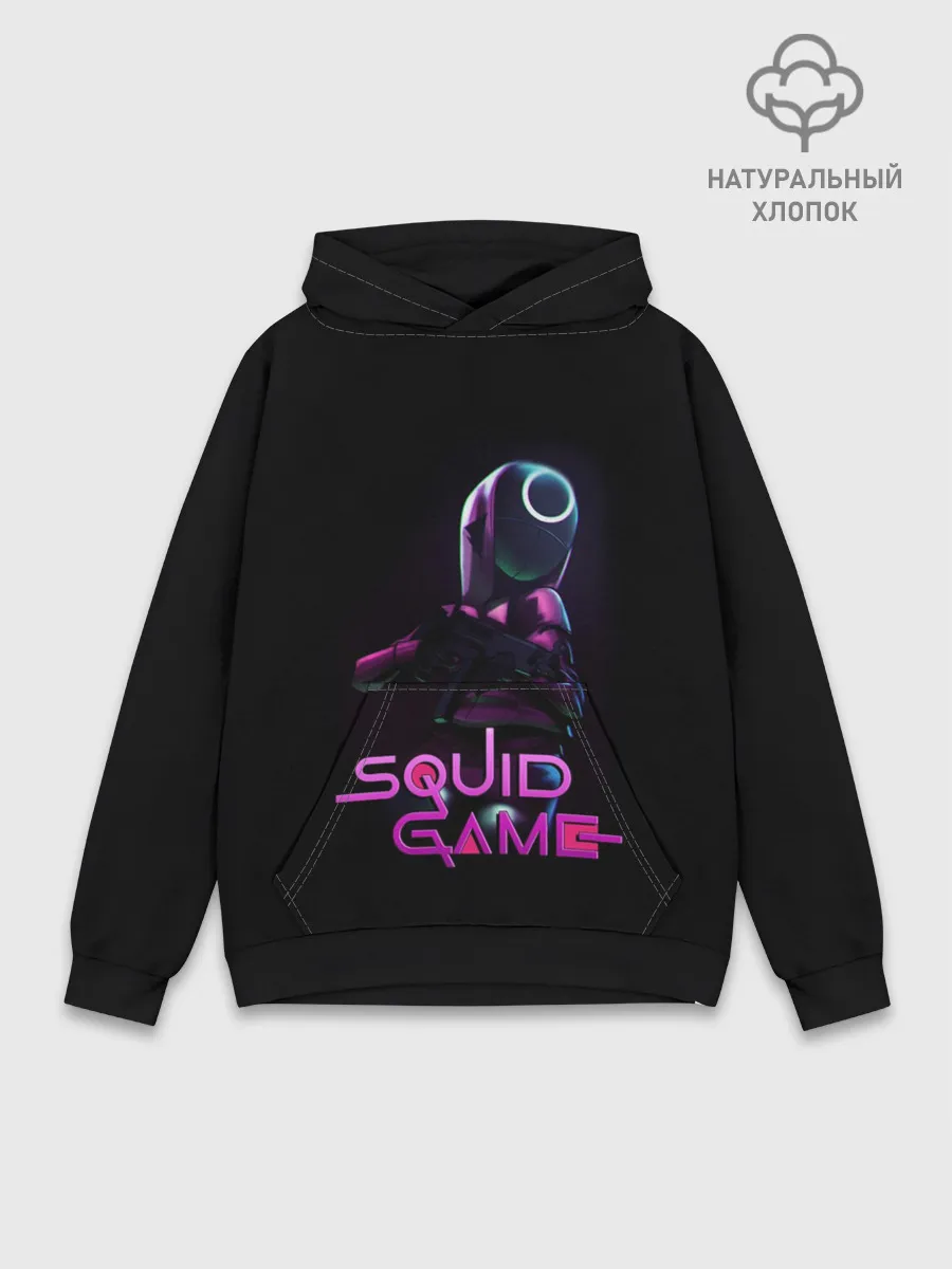 Худи мужской база хлопок / Игра в кальмара - символ круг