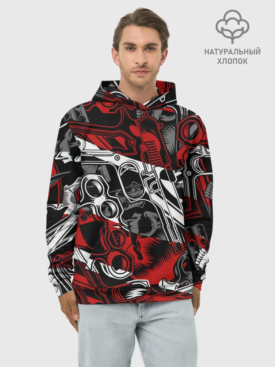 Худи мужской база хлопок / Оружейный барон