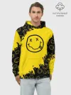 Худи мужской база хлопок / Nirvana Smile | Нирвана Рваный Паттерн