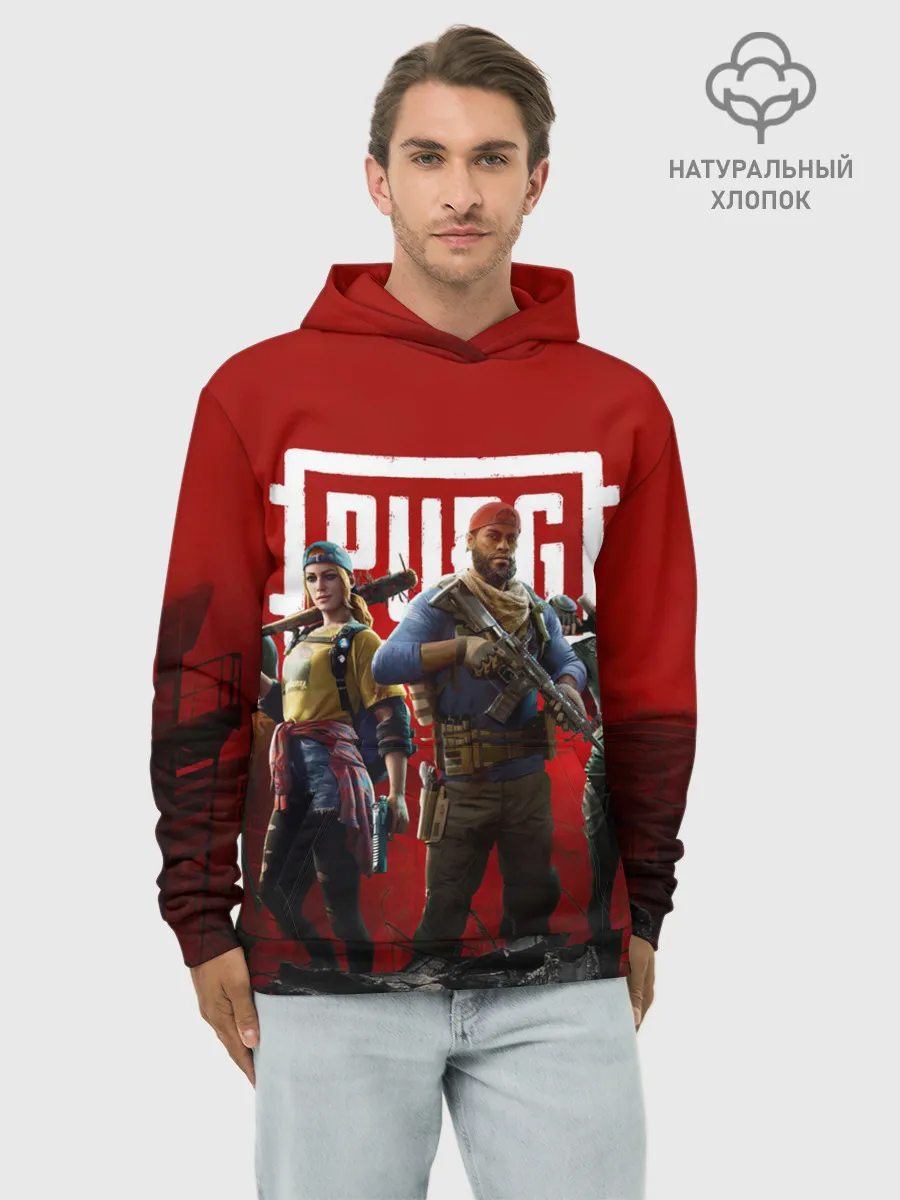 Худи мужской база хлопок / ПАБГ КОРОЛЕВСКАЯ БИТВА / PUBG