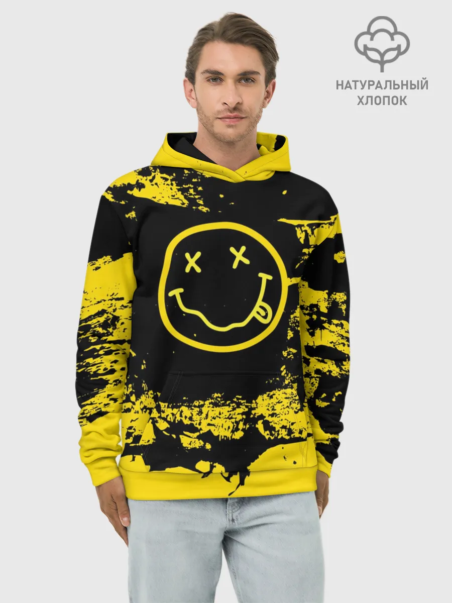 Худи мужской база хлопок / Нирвана Гранж | Nirvana Smile