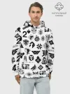 Худи мужской база хлопок / DESTINY 2 LOGO PATTERN / ДЕСТИНИ