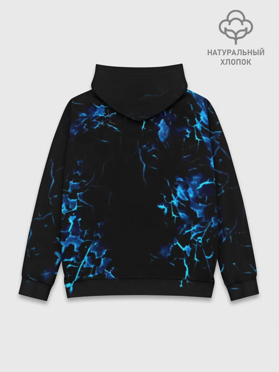 Худи мужской база хлопок / Аста - Чёрный Клевер