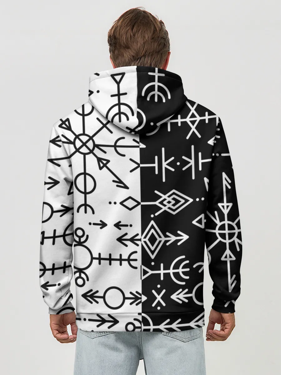 Худи мужской база хлопок / ДРЕВНИЕ СЛАВЯНСКИЕ РУНЫ