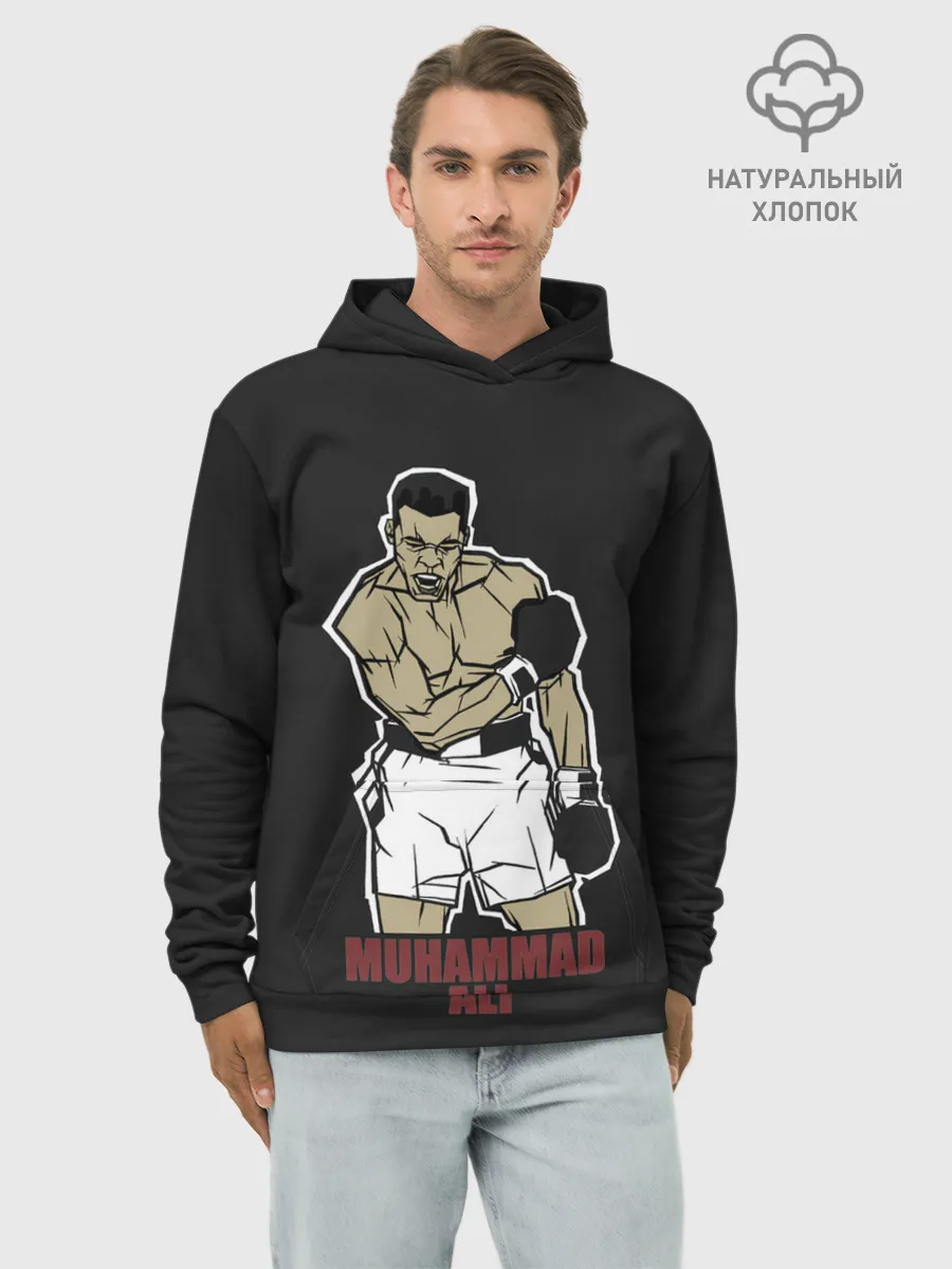 Худи мужской база хлопок / Мухаммед арт