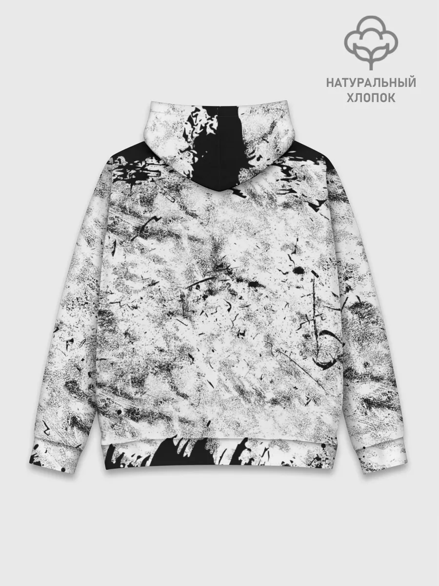 Худи мужской база хлопок / Надпись Слипкнот Рок Группа ЧБ | Slipknot