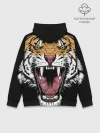 Худи мужской база хлопок / Оскал амурского тигра