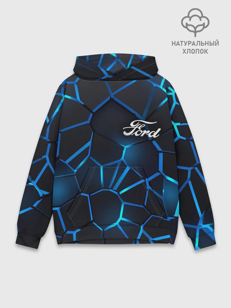Худи мужской база хлопок / Ford | 3D плиты с подсветкой