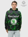 Худи мужской база хлопок / Skoda 3D плиты с подсветкой