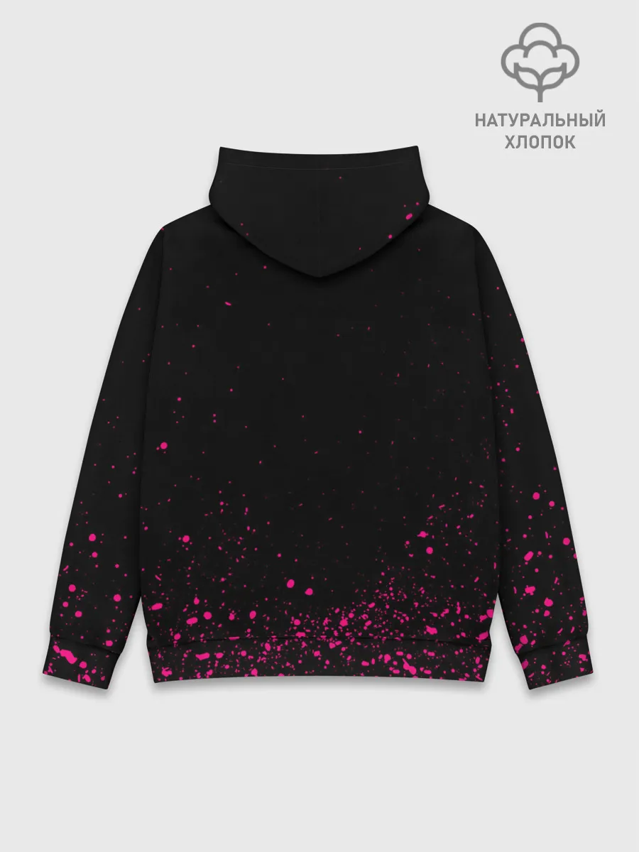 Худи мужской база хлопок / ИГРА В КАЛЬМАРА НЕОН, СТРАЖ КВАДРАТ 029