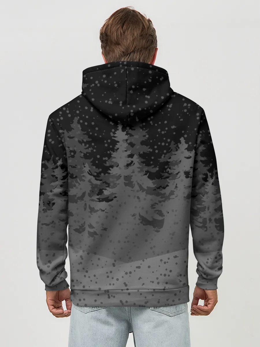 Худи мужской база хлопок / Keep calm and Merry Christmas