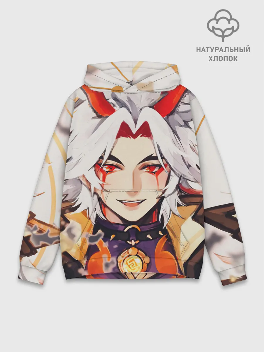 Худи мужской база хлопок / Arataki Itto Genshin Impact
