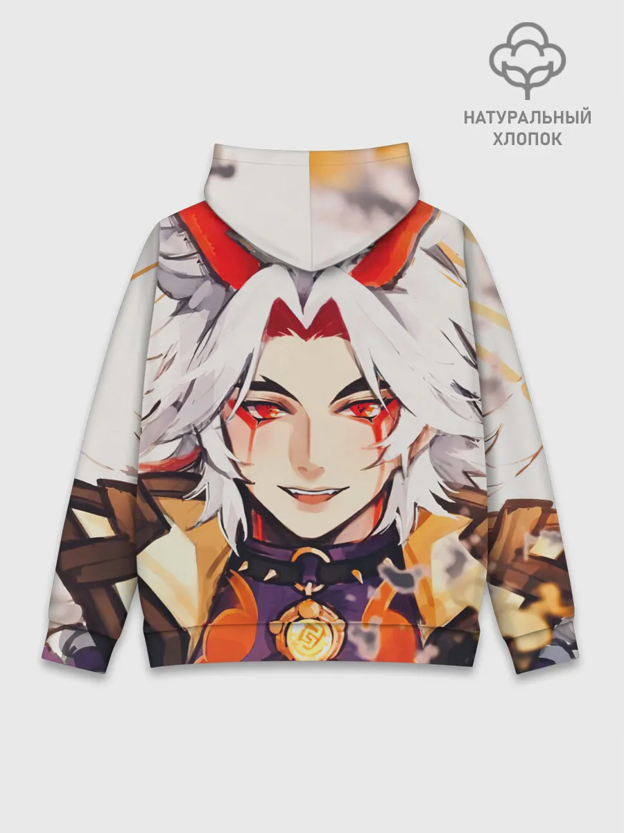 Худи мужской база хлопок / Arataki Itto Genshin Impact