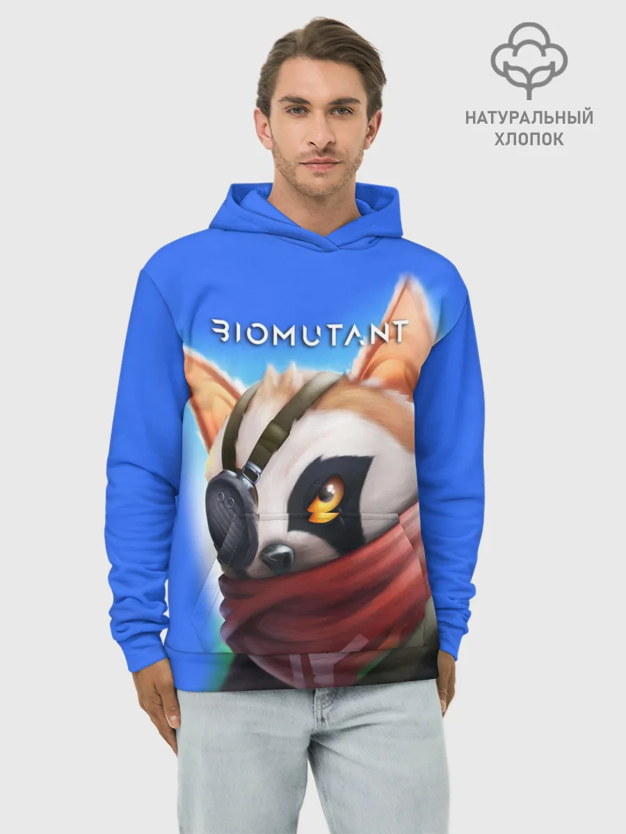 Худи мужской база хлопок / Biomutant | Биомутант рисунок