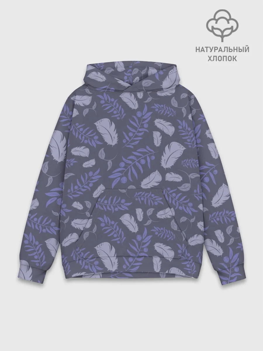 Худи мужской база хлопок / Зимняя абстракция