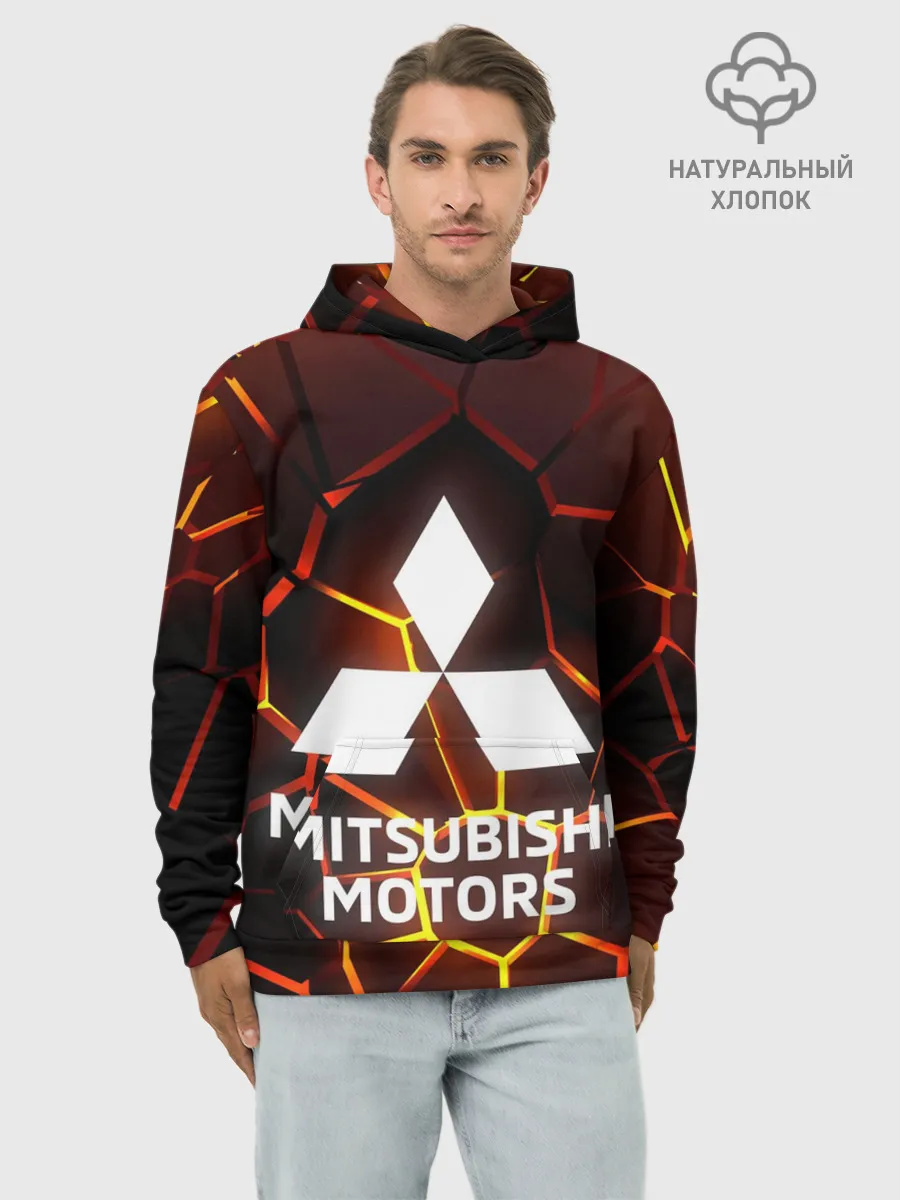 Худи мужской база хлопок / 3D плиты с подсветкой | Митсубиси
