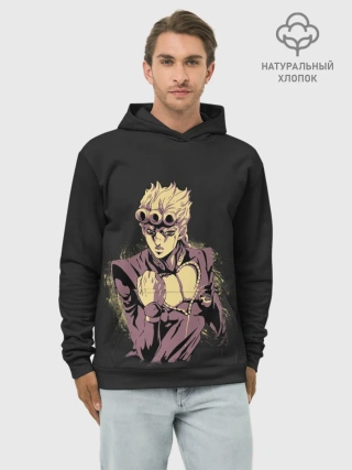 Худи мужской база хлопок / Giorno Giovanna. Golden Wind