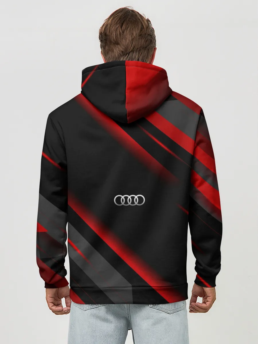 Худи мужской база хлопок / Ауди - Геометрия