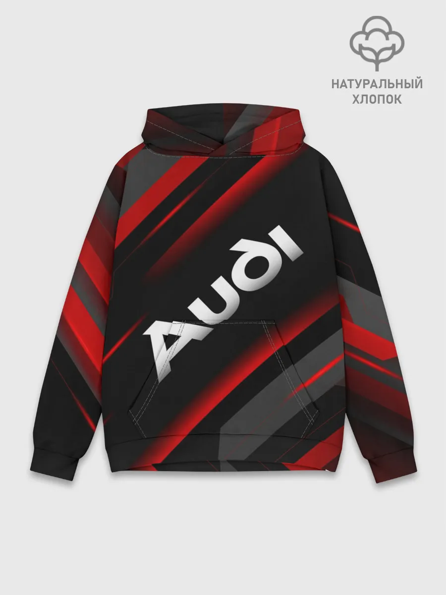 Худи мужской база хлопок / Ауди - Геометрия