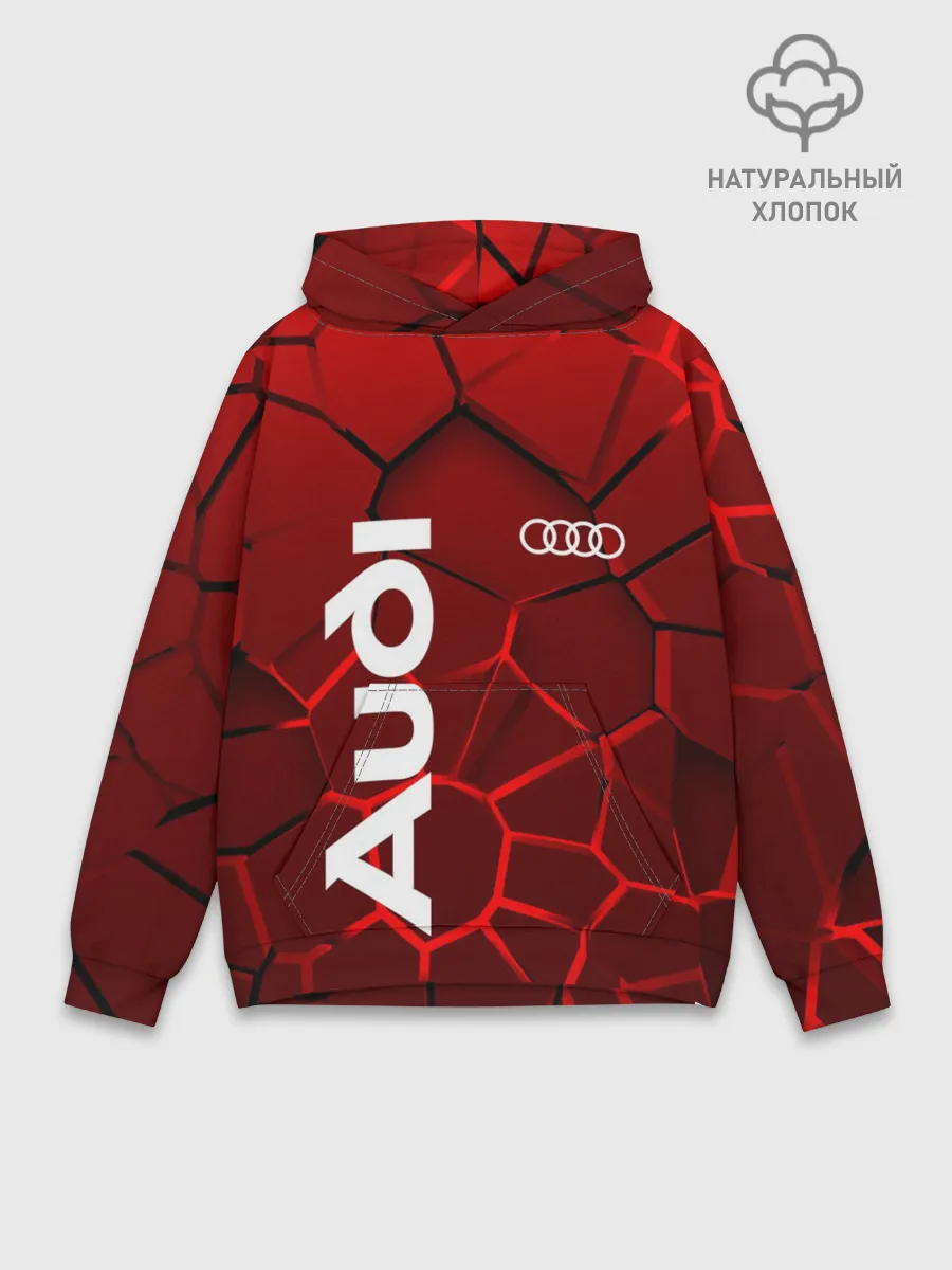 Худи мужской база хлопок / АУДИ - 3D плиты с подсветкой