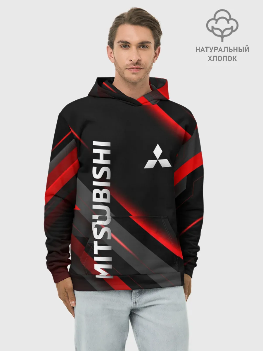Худи мужской база хлопок / Геометрия митсубиси