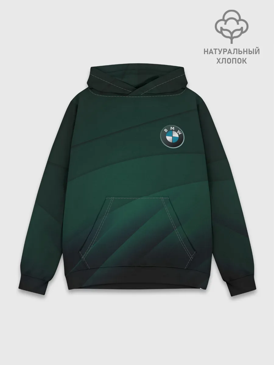 Худи мужской база хлопок / GREEN BMW