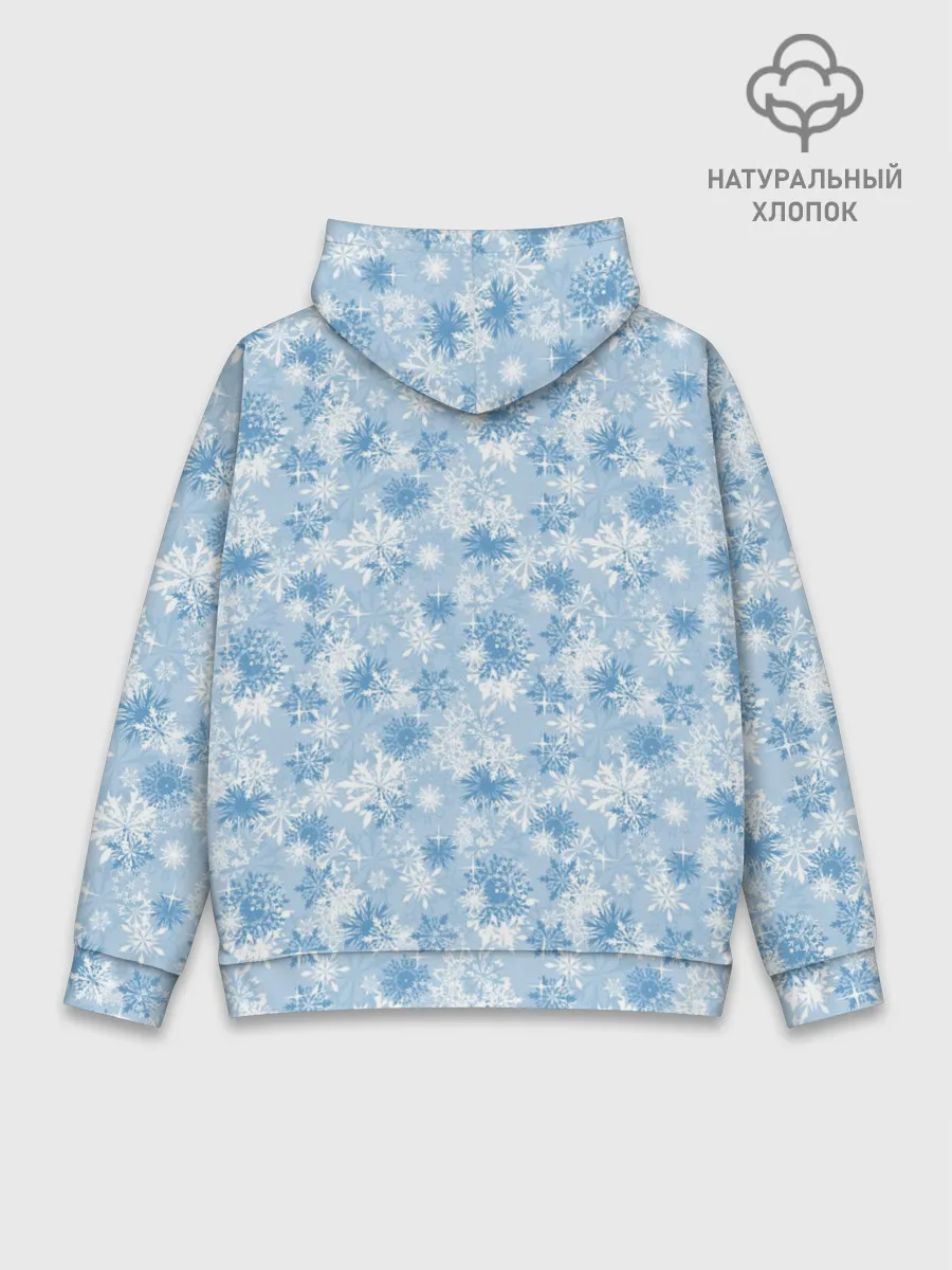 Худи мужской база хлопок / Морозное Снежное Утро