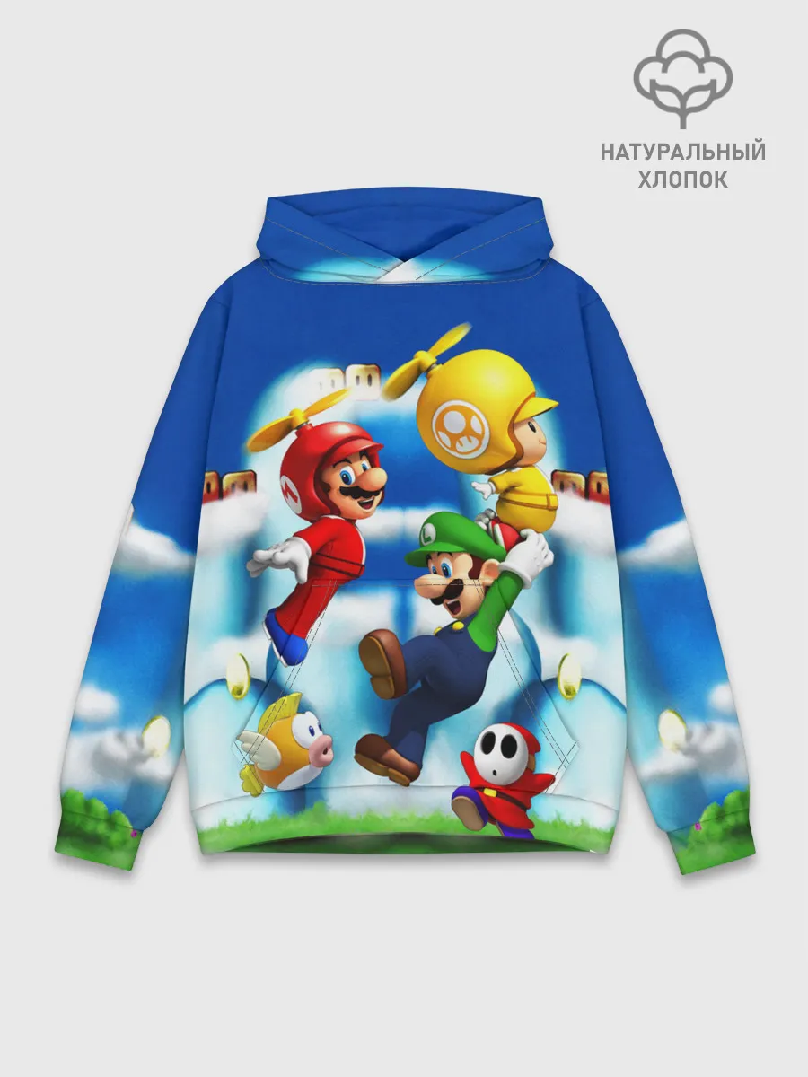 Худи мужской база хлопок / SuperFlyMario